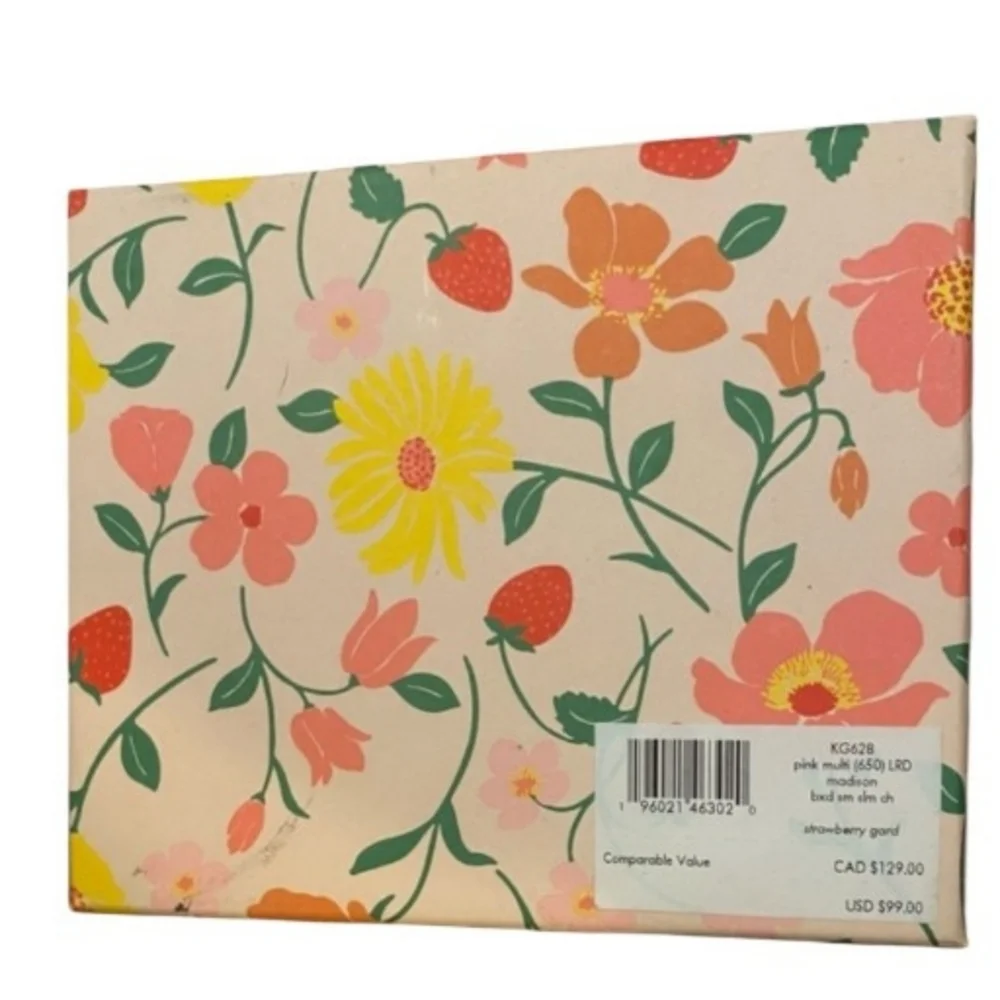 Nwt Kate Spade ♠️ Boxed MadisonStrawberry Garden Small Slim Card Holder
